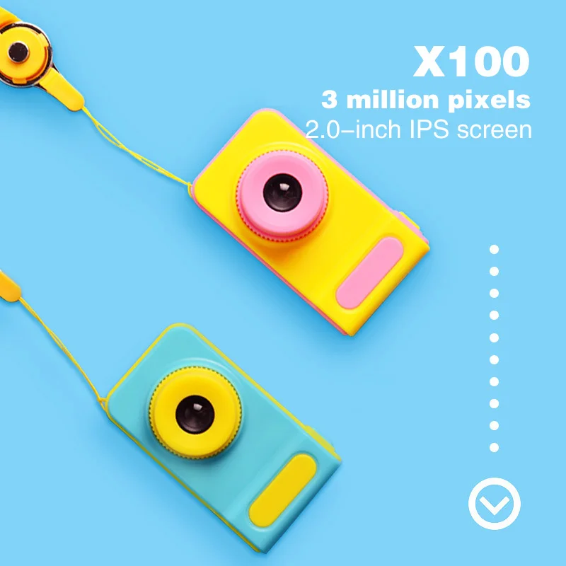 Kids Toys Camera Childrens Birthday-Gift Digital Mini Cartoon 1080P Video 2inch