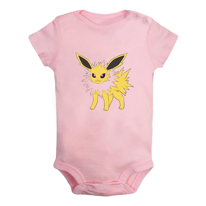 Милый покемон Espeon из анимационного сериала "Flareon Glaceon Jolteon для новорожденных, для маленьких мальчиков Комплекты для девочек спортивный костюм с принтом для малышей, спортивный костюм, гимнастический костюм, одежда - Цвет: JcBaby988PD