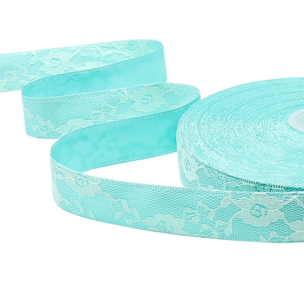 IBOWS 5 ярдов " 25 мм кружевная лента ручной работы лента для поделок для DIY аксессуары для волос материалы декоративная лента подарочная упаковка - Цвет: blue