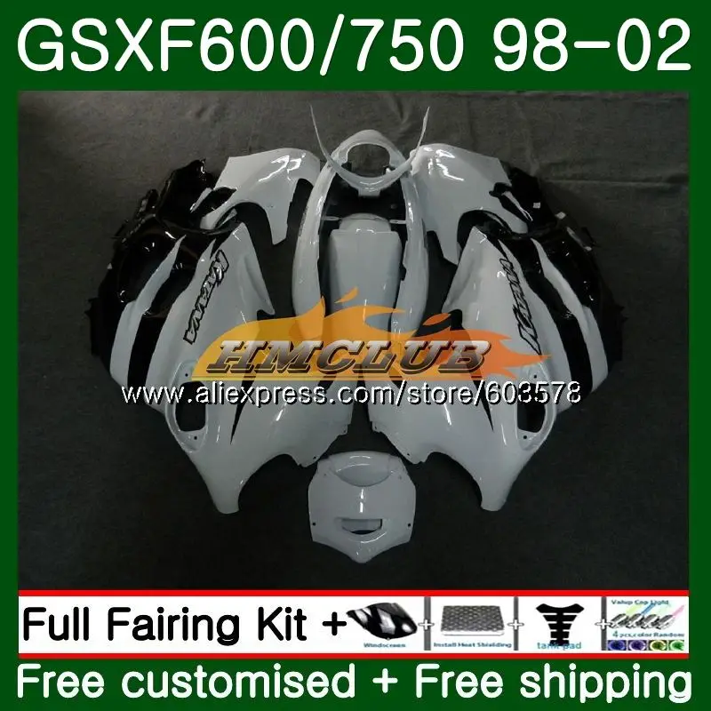 Корпус для Suzuki Katana GSXF 600 750 GSXF600 98 99 00 01 02 2CL. 26 GSX600F GSXF750 1998 1999 2000 2001 2002 чернобелый обтекатель - Цвет: No. 1