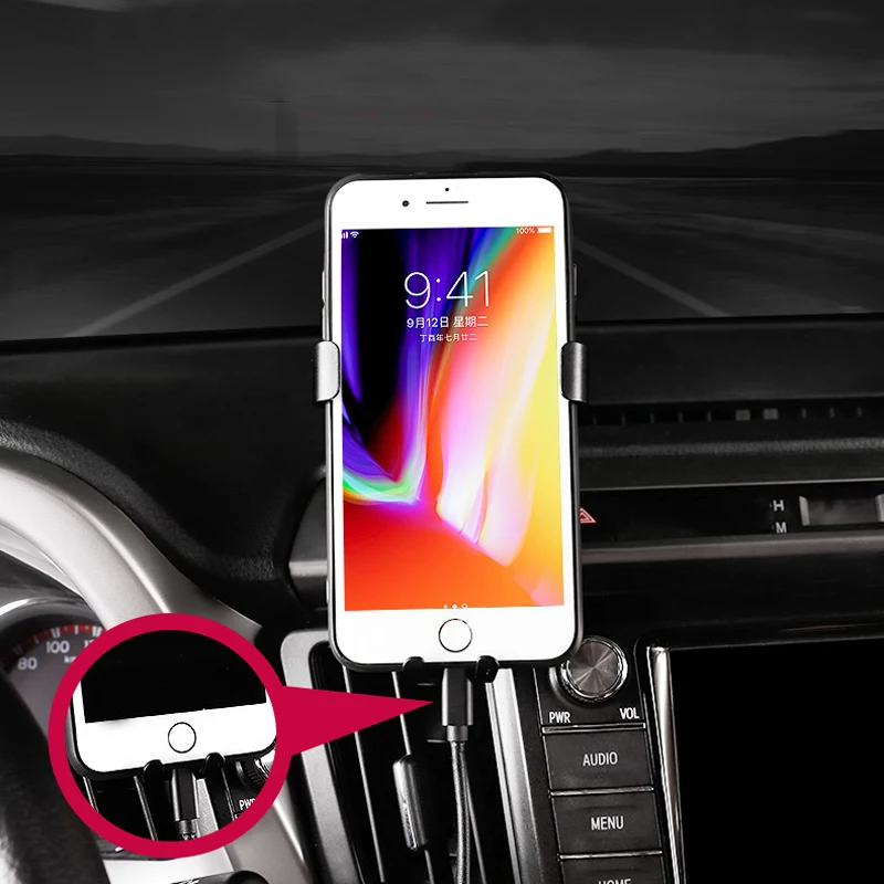 

For Toyota RAV4 RAV 4 2014 2015 2016 2017 2018 Car Air Vent Mount Phone Holder for Mobile Phone Stable Cradle Smart Phone Stand