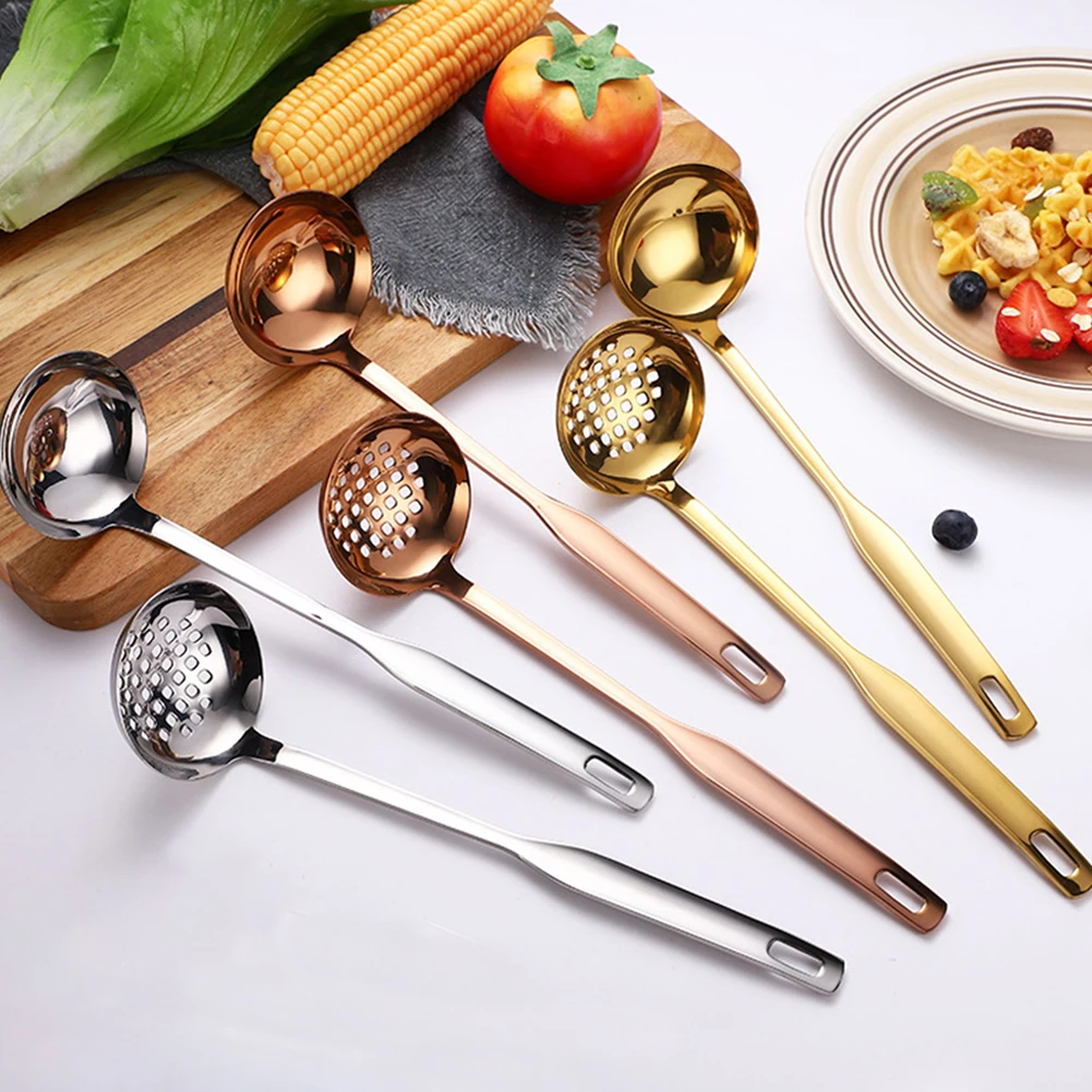 2 шт. кухонный инструмент из нержавеющей стали матовый лак с длинной ручкой суп