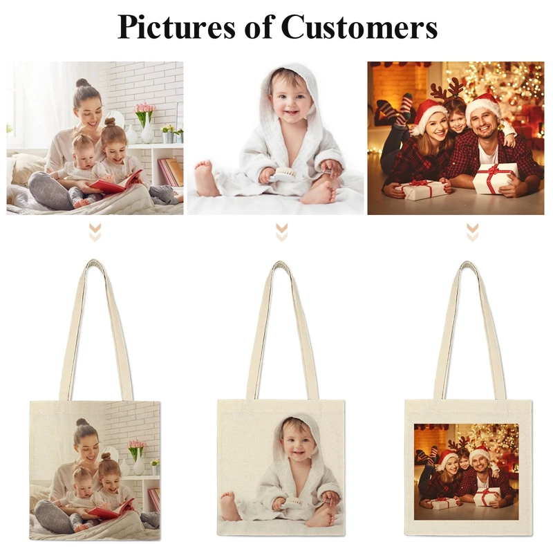 

Fuwatacchi Canvas Storage Bags Shopping Bag Daily Use Foldable Handbag Large Capacity Plaid Tote for Women Female Shoulder Bag