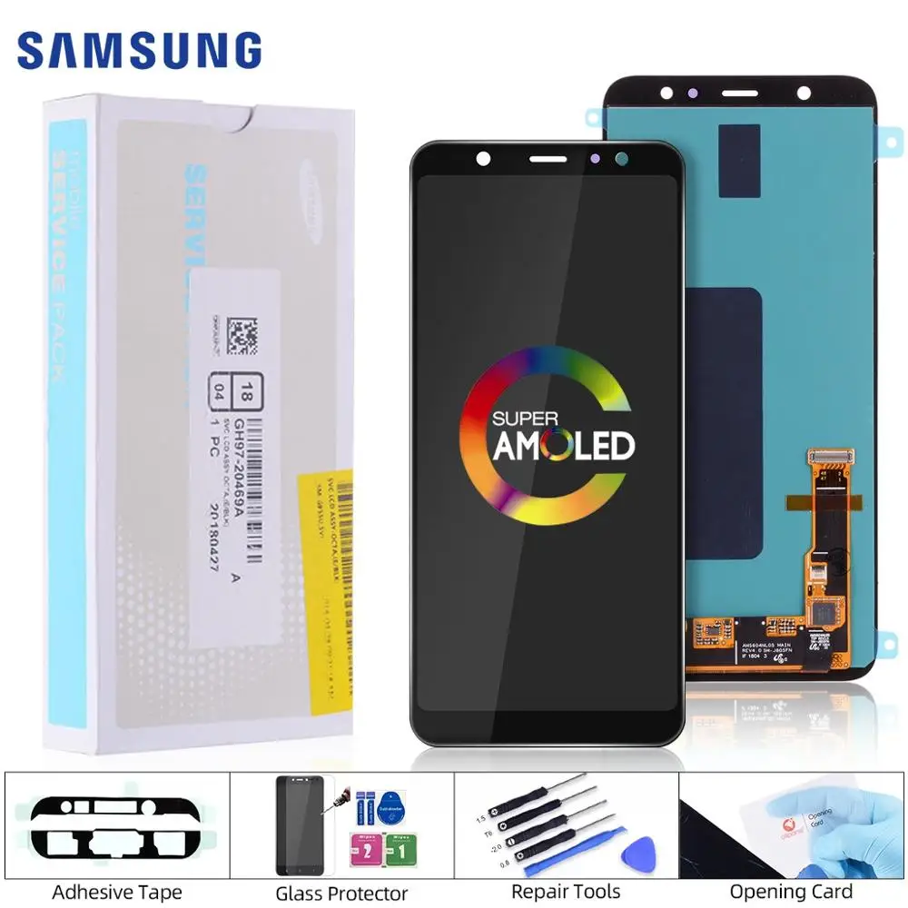 

Original AMOLED Display For Samsung Galaxy A6 Plus Display Touch Screen Digitizer For Samsung A6 Plus LCD Display A605F A605FN