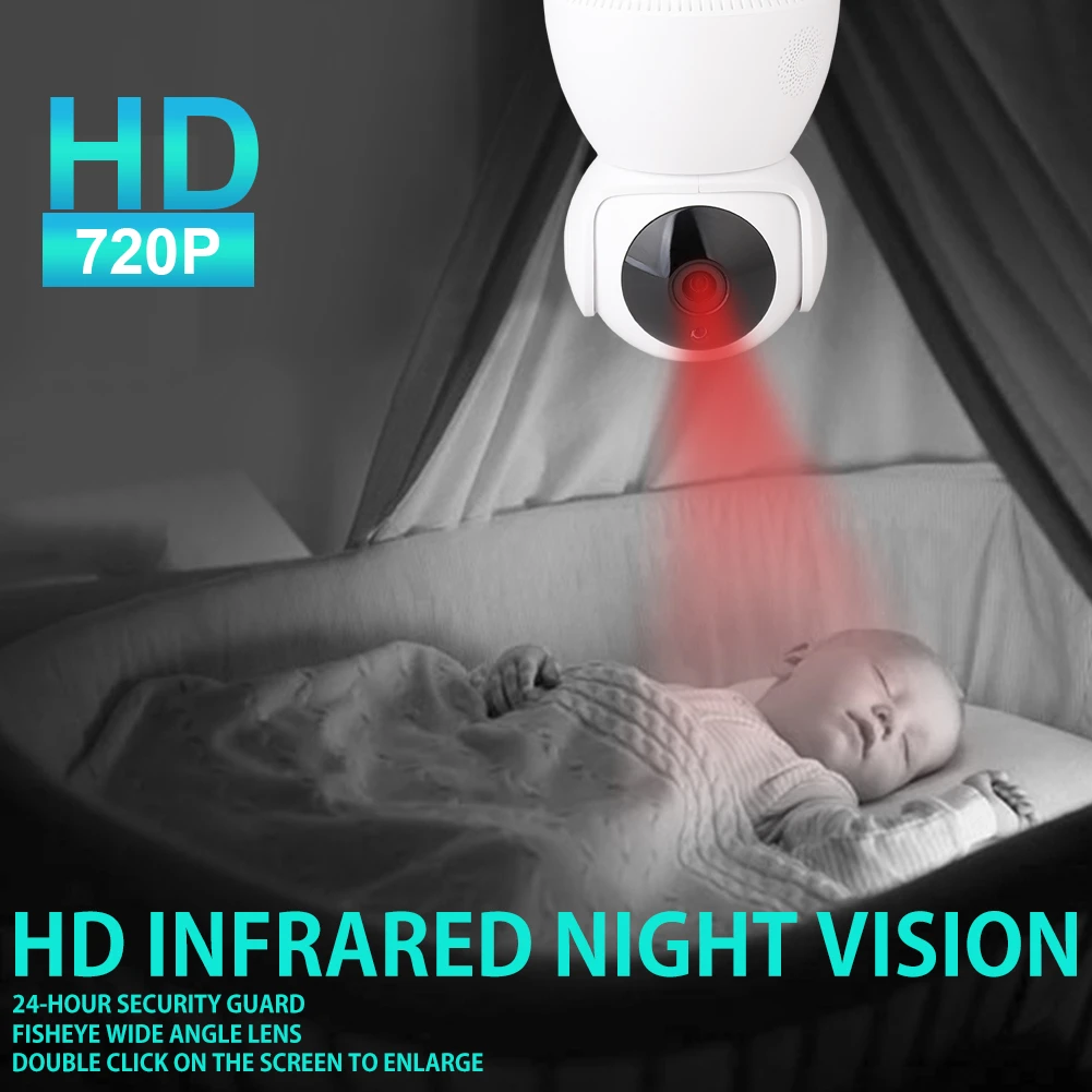 HD 1080P IR Night Vision Baby Monitor Home Security IP Camera Wireless Camera WI-FI CCTV Surveillance Cloud Storage Phone Remote