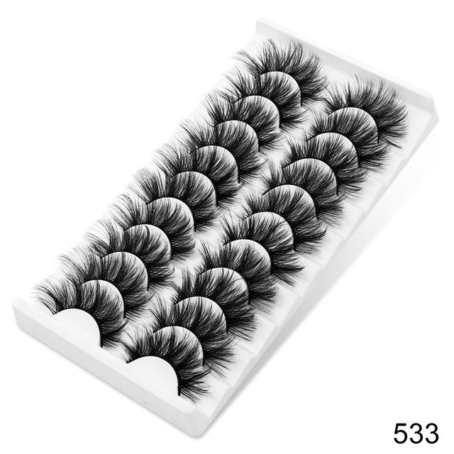 3D Faux Mink Lashes Natural False Eyelashes Dramatic Volume Fake Lashes Makeup Eyelash Extension Silk Eyelashes