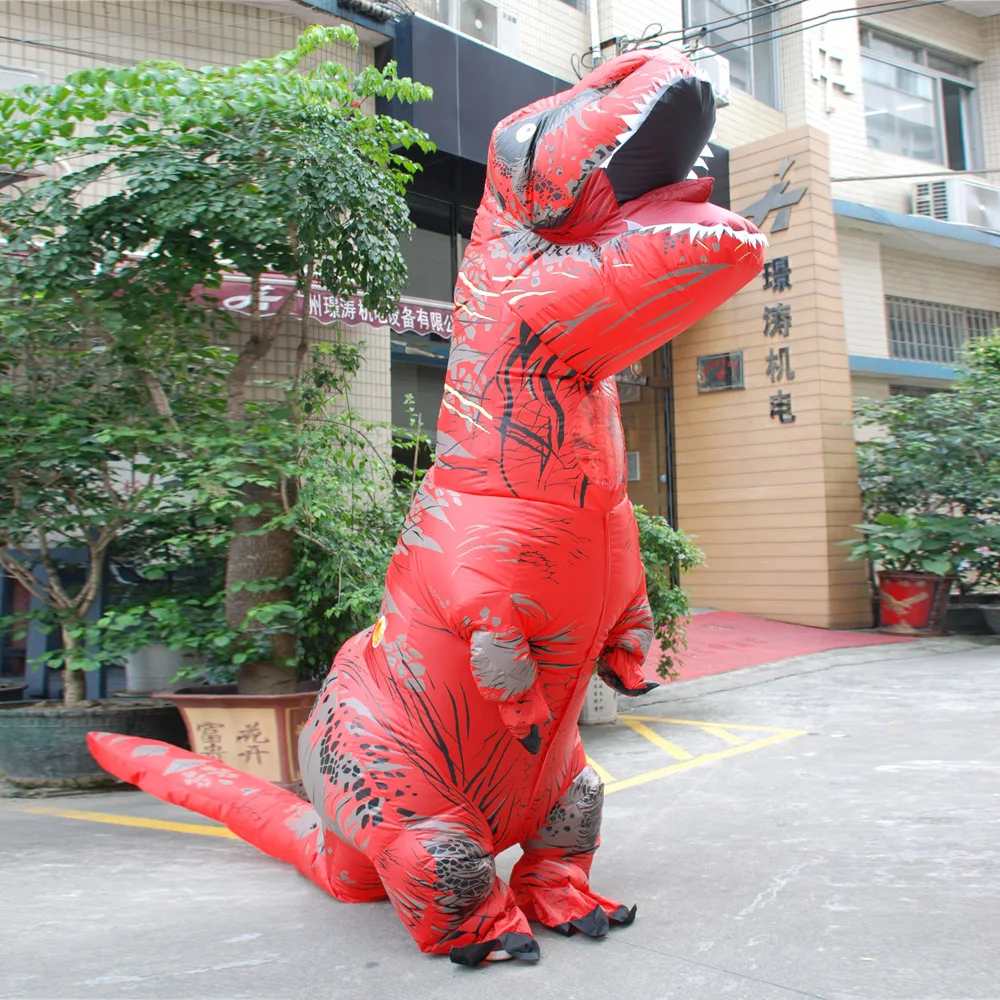 Взрослые надувные костюмы динозавров костюм трекс вечерние на Хэллоуин косплей