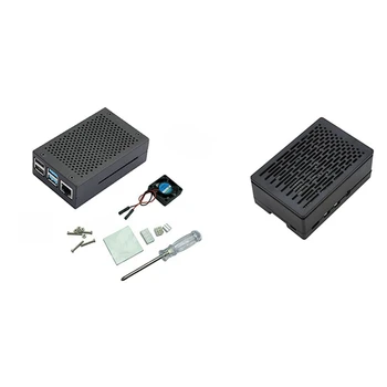 

for Raspberry Pi 4 Aluminum Case, with Cooling Fan and Heatsinks (Black) & 3.5 Inch Protective Enclosure Case
