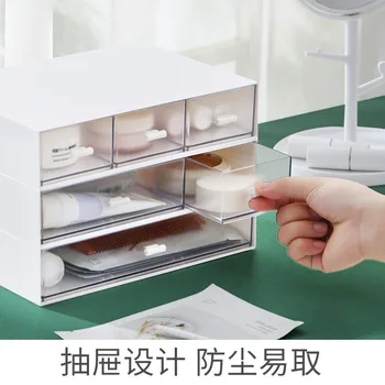 

Drawer StorageBoxPlasticDesktop Cosmetics Storagefree Combinationmulti-layer,Stackable Jewelry Storage Box