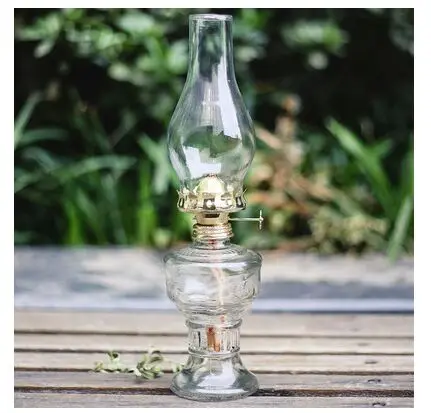 transparent H33cm винтажный Ностальгический светильник для угольного масла, светильник для пожарной воды, светильник s для Будды, длинный светильник, спиртовый светильник, s лампа - Цвет абажура: transparent