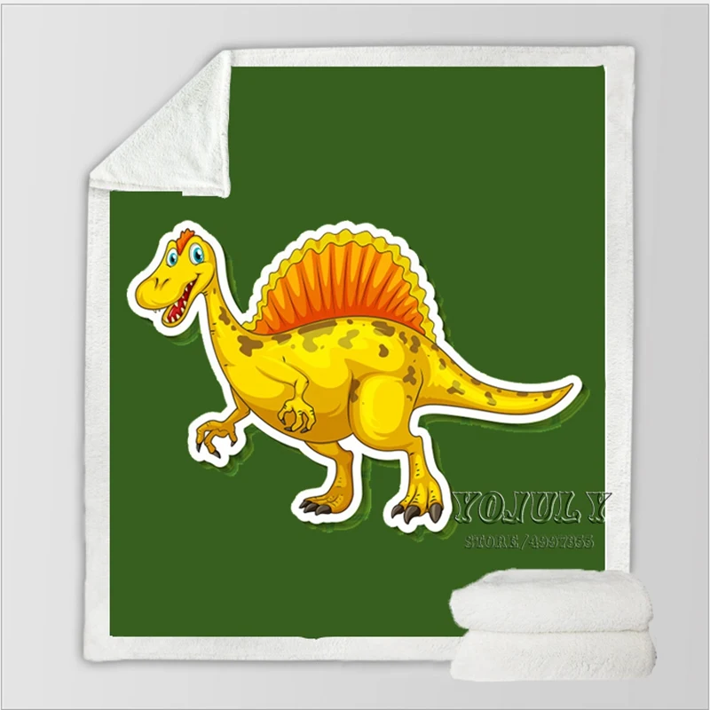 YOJULY мультфильм dinosa harajuku для детей и взрослых 3D печатных одеяло диване пододеяльник теплое постельное белье модное офисное одеяло для короткого сна K16 - Цвет: 12