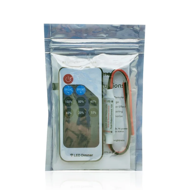 Mini DC5V-24V 9 Keys RF Wireless Single Color Controller Remote Dimmer for 3528 5050 LED Strip Light Adjust Brightness Control led strip controller led dimmer controller led dimmer switch smart dimmer switch led string dimmer lamp dimmer