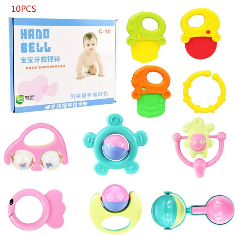2 Младенческая Погремушка-прорезыватель для зубов Grab Spin Kid BPA Free детская погремушка-прорезатель для зубов набор игрушек - Цвет: 2
