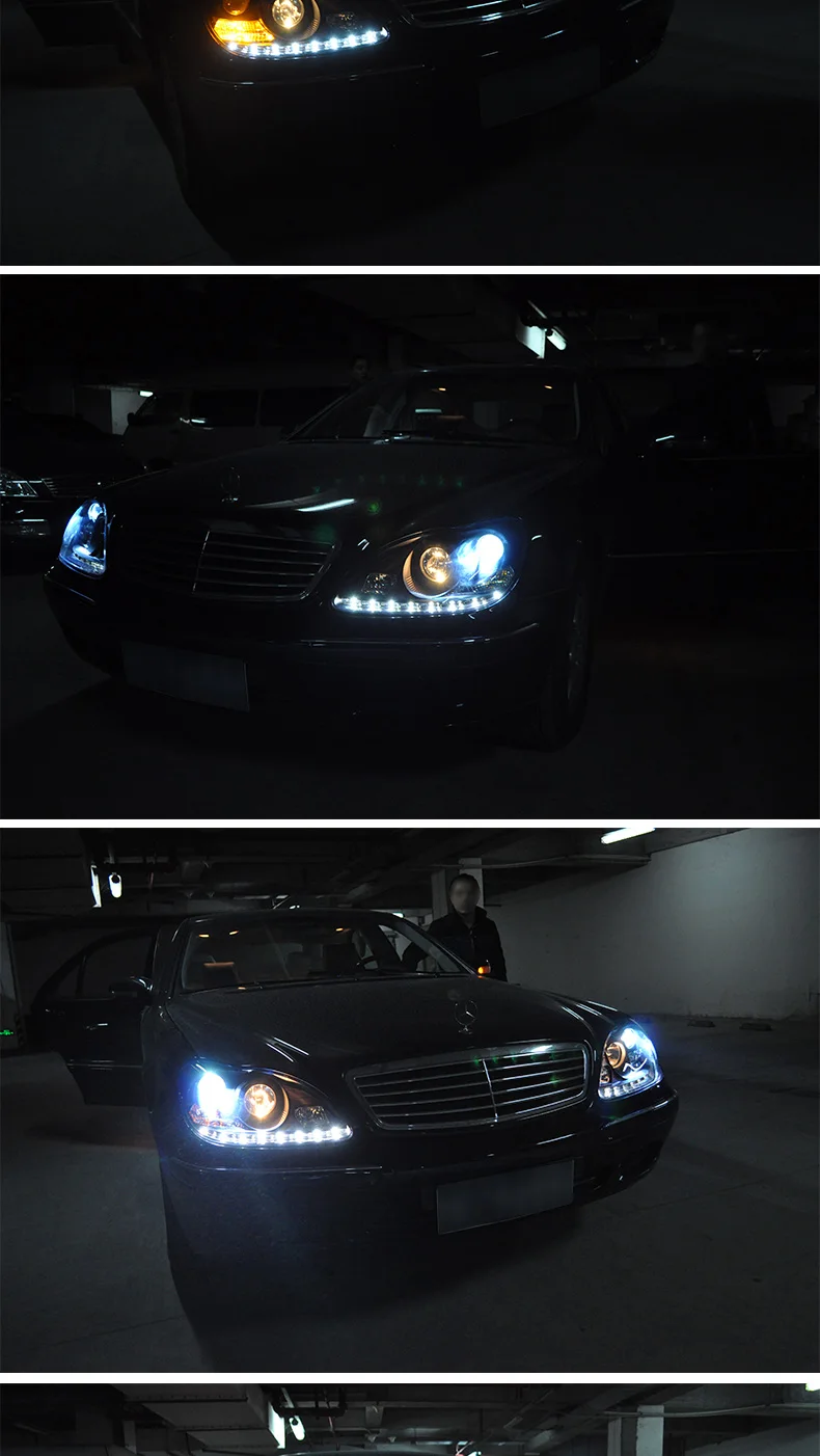 АКД Автомобиль Стайлинг фара для BENZ W220 фары 1999-2005 S320 S350 светодиодный фары DRL Ангел глаз Hid Биксеноновые авто аксессуары