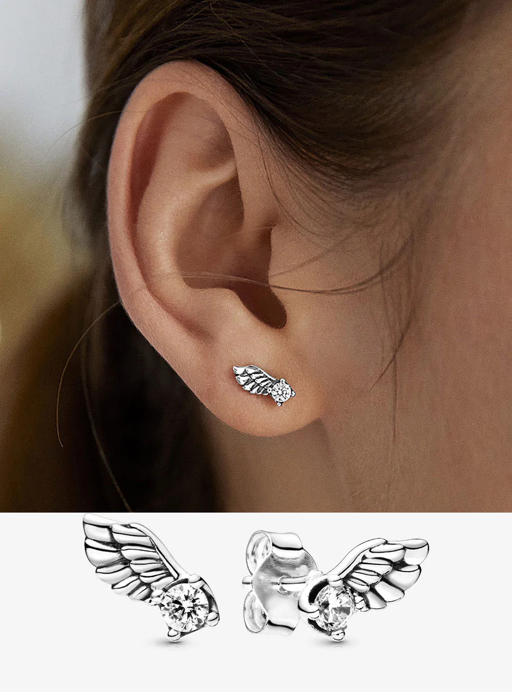 bracelet 2022 New Earrings Volayer 925 Silver Family Tree Angel Wing Daisy Heart Pansy Butterfly Stud Earrings Women Hoop Earrings wedding rings for women