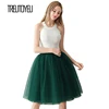 5 Layers 65cm Black Pleated skirt Sexy Midi Tulle skirt High Waist Full Lining Adult Tutu Korean Style Women Jupe Femme Faldas ► Photo 2/6