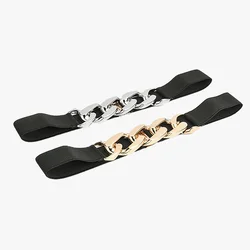 Women's European  American Elastic Cummerbunds Fashion  Chain Pattern Cummerbunds Decoration Jeans  Stretchable Cummerbunds