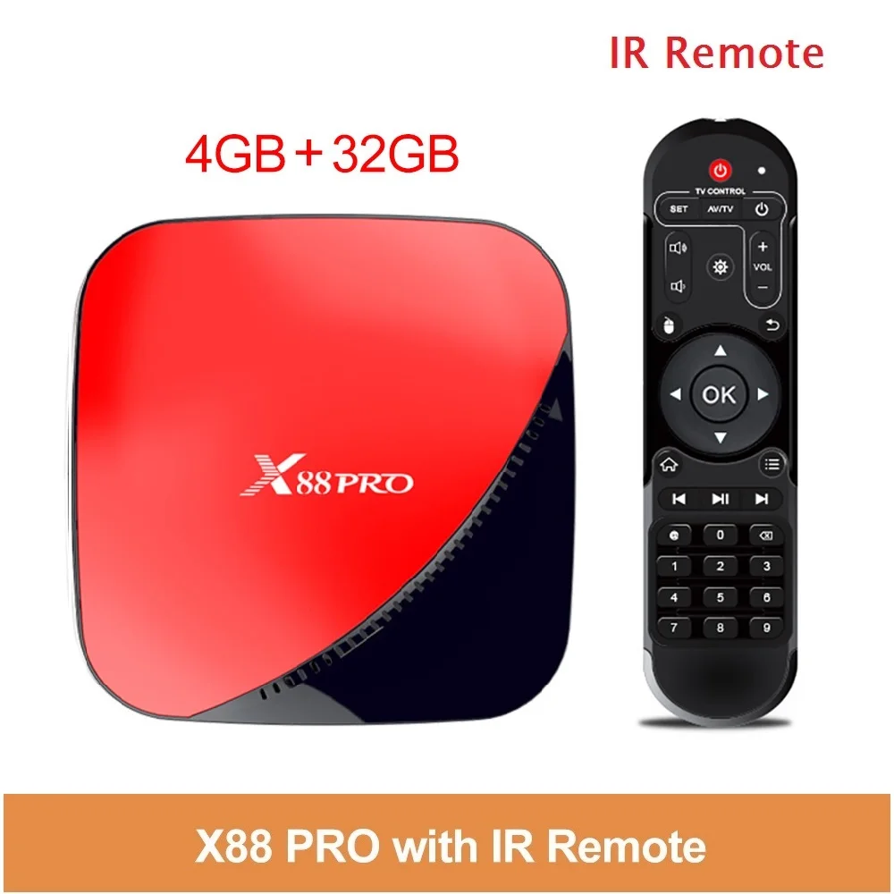 4GB32GB X88 pro Android 9,0 Smart tv Box 4 Гб ram 64 Гб ROMA 128 Гб Rockchip RK3318 5G Wifi 4K HD телеприставка медиа-проигрыватель google YouTube - Цвет: 4GB32GB