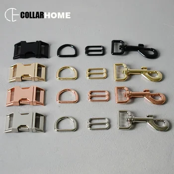 

50 sets Wholesale metal release buckle 25mm clip hook D rings for knapsack dog pet collar leash sliders strap adjusters hardware