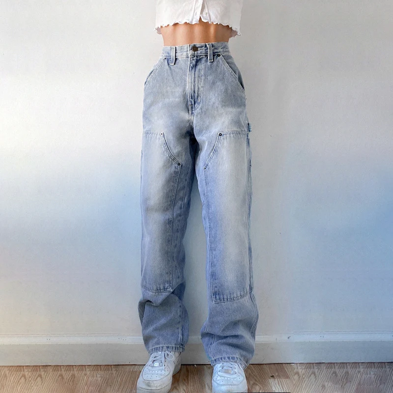 Straight Leg Jeans Women Clothing Long 