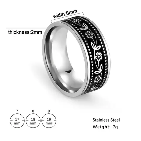 Viking Celtics Knot Stainless Steel Ring Amulet Vintage Signet Finger Rings for Men Women Punk Jewelry High Quality