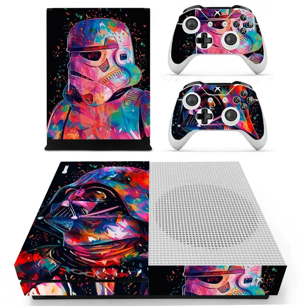Пленка Звездные войны наклейка для Xbox One S консоль и Kinect и контроллеры для Xbox One тонкая кожа Наклейка виниловая - Color: YS-xboxoneS-1036