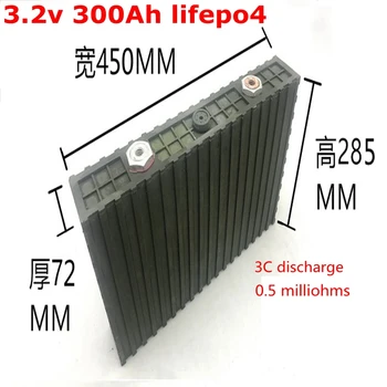 

4pcs 2000 Cycles Lifepo4 3.2V 300Ah lithium battery for 12V 24V 48V 300Ah 350Ah 600Ah Solar energy storage RV motorhome t