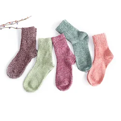 5 Pairs of Wool Cashmere Thick Warm Casual Sports Socks