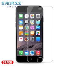 SMORSS 3 шт Защитное стекло для iphone 6 Plus 6s 7 8 plus закаленное защитное стекло для экрана для iphone 7 8 6s 6 пленка в подарок