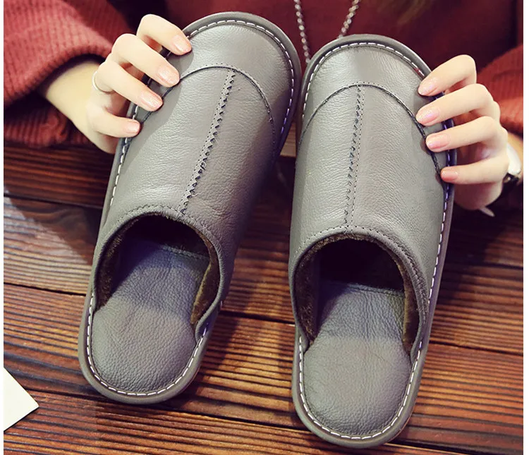Cotton Slippers Winter Indoor Home Non-slip Waterproof Warm Men and Women Couple Floor Slippers
