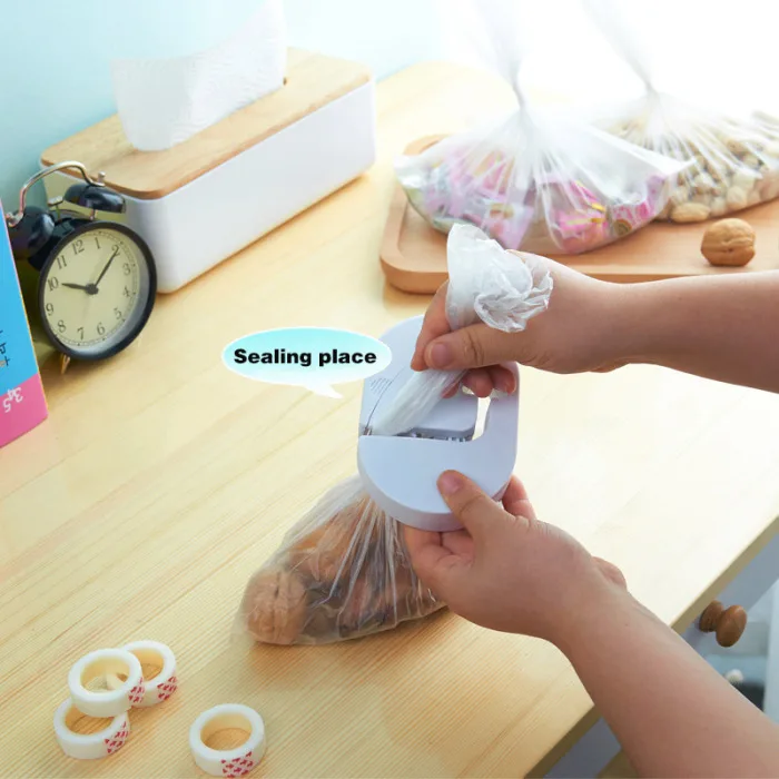 Bag Impulse Sealer With Tape Plastic Sealing Machine Household Kitchen Food Seal Packing Closer Storage Saver Capper MDJ998