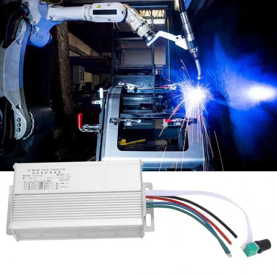 12~ 60V DC щетки мотора Скорость контроллер Плавная регулитор скорости двигателя регулятора 80A подходит для щетки мотора постоянного тока
