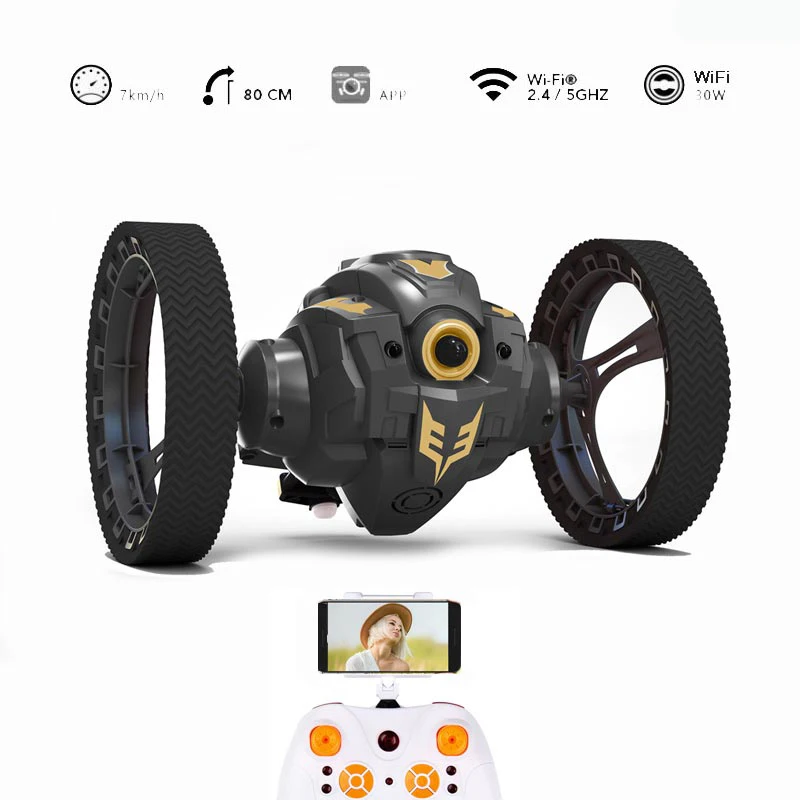 

Updated Rh805a 2.4g Wifi Fpv 720p Hd Camera Rc Jumping Car Jump High Stunt Car Music Led Headlights Rc Bounce Car Gift Toy