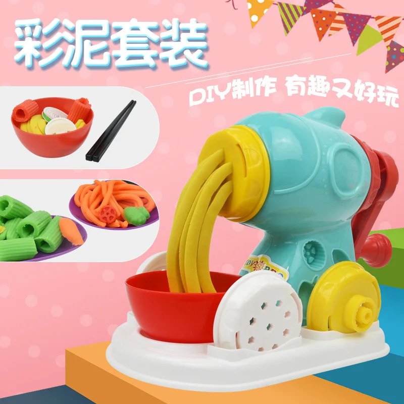 

Blue Eagle Colored Clay 3D Environmentally Friendly Plasticene Noodle Maker Mould Set Children Handmade DIY Light Clay Toy