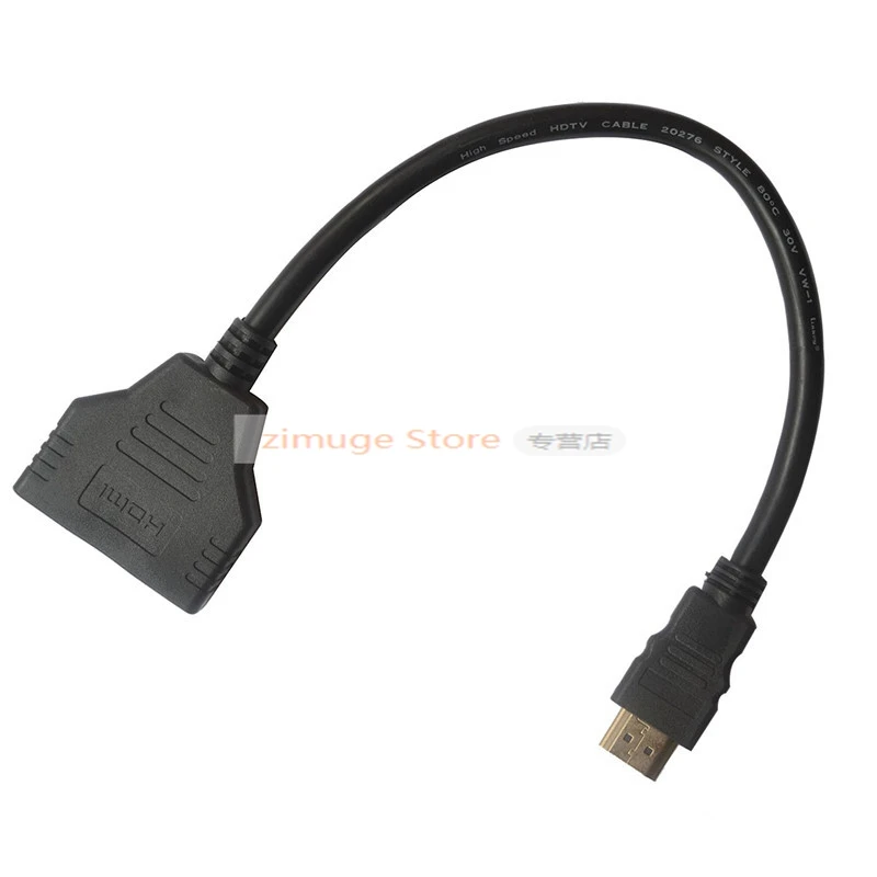 От 1 до 2 HDMI разветвитель удлинители кабели HDMI штекер к двойной HDMI Женский адаптер для HD ТВ коробка сигнала 1 в 2 выхода