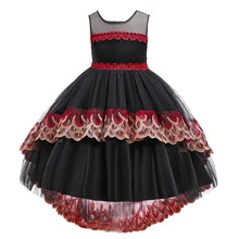 Зимнее рождественское платье платья для маленьких девочек для девочек элегантные День рождения Туту платье принцессы детская одежда возраст 3, 6, 8, 10 лет