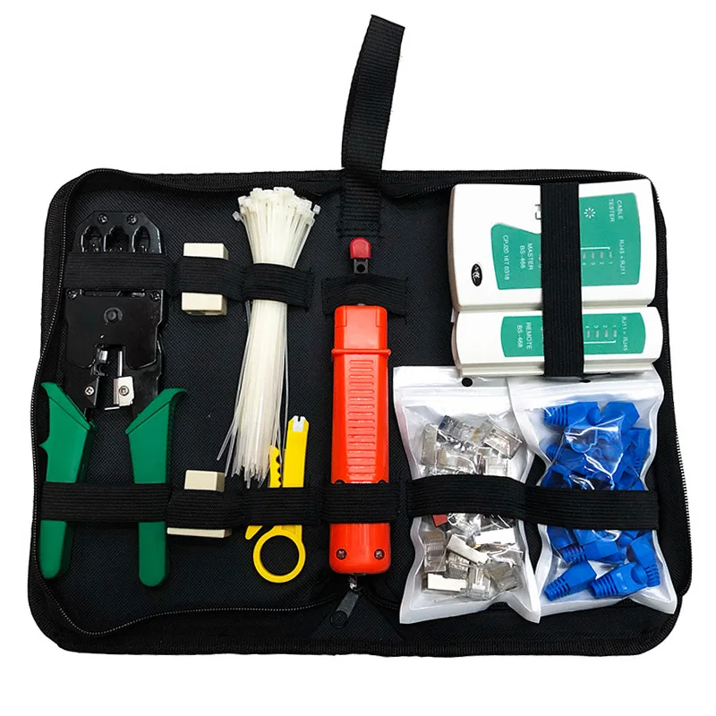 network cable repair maintenance tool kit 10 PCs Network Repair Tool Kit/Sets RJ45/RJ11 Cable Wire Stripper Thread Cutter Multi-fuction Crimping Pliers Tool Drop Shipping wiretracker Networking Tools