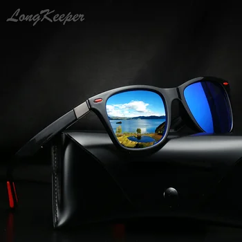 

LongKeeper Classic Polarized Sunglasses Men Women Brand Design Driving Square Sun Glasses Male Mirror Goggle UV400 Okulary