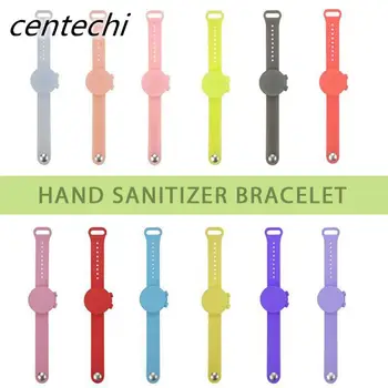 

11-color Sanitizer Bracelet Pump Disinfectant Sanitizer Dispenser Bracelet Wristband Hand Sanitizer Dispensing Silicone Bracelet