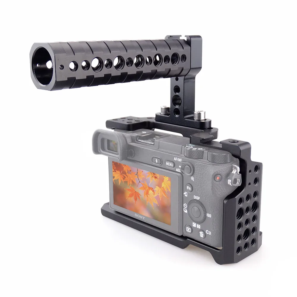 MAGICRIG DSLR камера клетка с верхней ручкой для sony A6400/A6500/A6300/A6000 камера для крепления микрофона монитор вспышка светодиодный свет