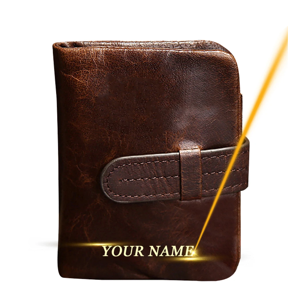 Personalised RFID Premium Leather Wallet FREE ENGRAVING 