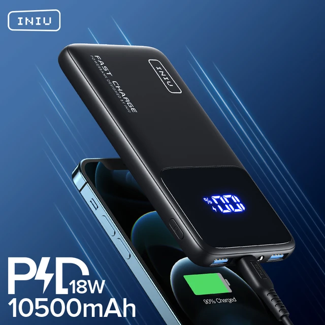 INIU PD 18W Power Bank 10500mAh Fast Charging Portable Charger Powerbank  External Battery Pack For iPhone
