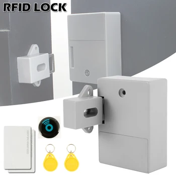 

Invisible Hidden RFID Free Opening Intelligent Sensor Cabinet Lock Locker Wardrobe Shoe Cabinet Drawer Door Lock Electronic Da