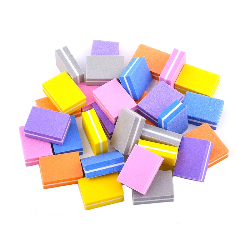 

200 Pcs Mini Nail File Buffer Block nagel vijl Sponge Grinding Nail Art Manicure Tools Small Nail Files Sanding UV Gel Polisher