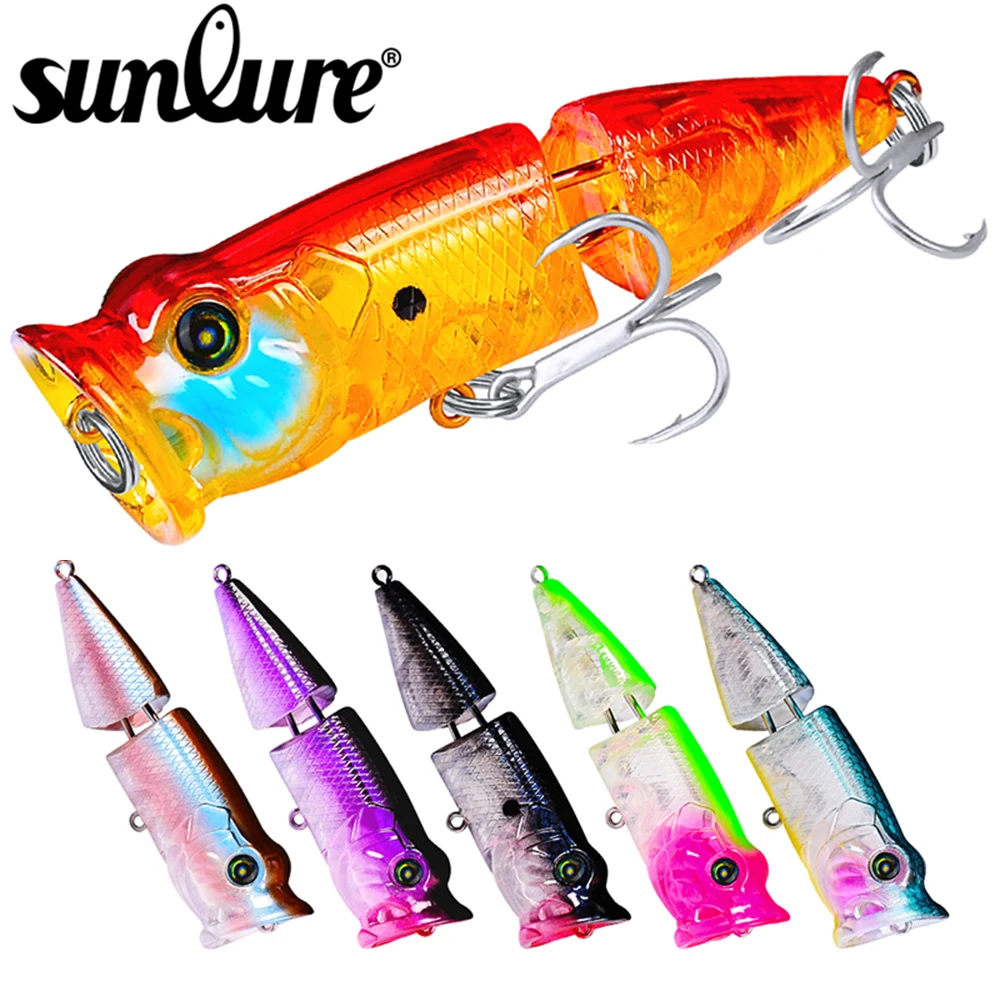Sunlure 1 шт. реалистичный составной Popper Рыбная приманка 8 см/11 5g 2 секции