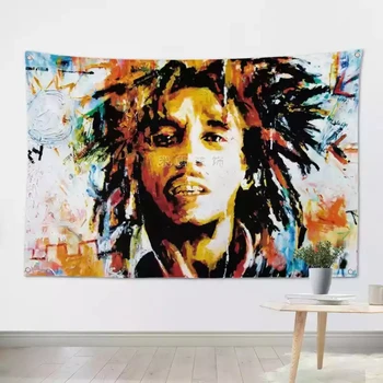 

Bob Marley Reggae Heavy Metals Rock Music Banners Hanging Flag Wall Sticker Cafe Theme Hotel Fitting Room Background Decoration