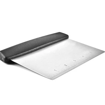 

1pc Stainless Steel Pizza Dough Scraper Cutter Baking Pastry Spatulas Fondant Cake Decoration Tool Kitchen Accessories 15.5*12cm