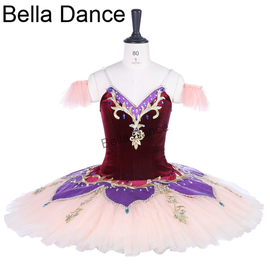 wine red Classical Ballet dress Women Pancake professional ballet tutu Nutcracker Ballerina costumes for girlsBT9261