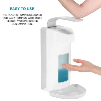

1000ml Manual Soap Dispenser Wall-Mounted Hand Washing Disinfection Dispenser Elbow-Press Plastic Pump For Home Hospital Hotel
