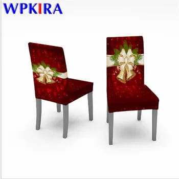 

3D Elastic Dining Room Seat Chair Covers Christmas Chair Cover Stretch Slipcovers For Christmas Banquet Party Decor CP-AD592